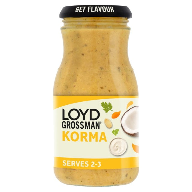 Loyd Grossman Korma curry sauce 350g, UK version