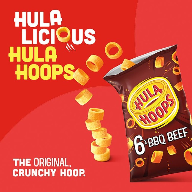 Hula Hoops BBQ Beef crisps 6-pack, UK version