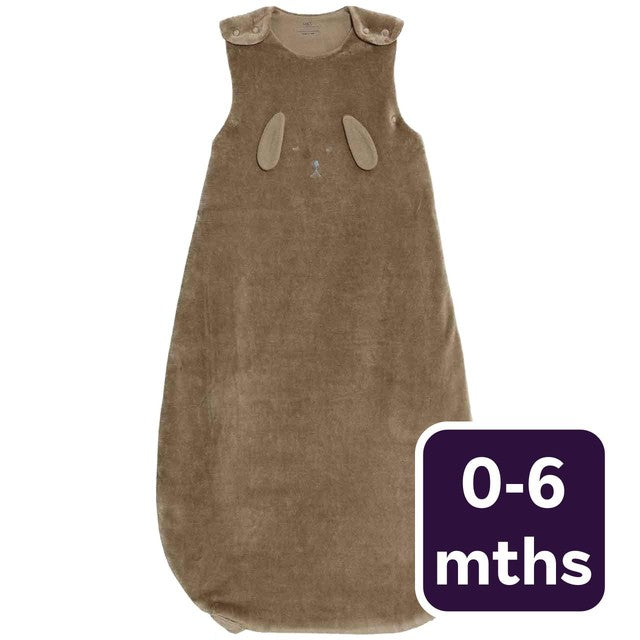M&S Animal Face sleeping bag brown 0-6 months, imported from the UK