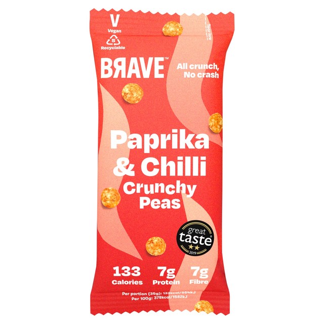 Brave roasted peas paprika chilli 35g - British product