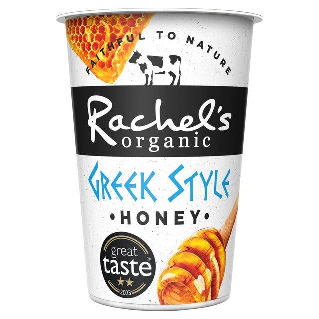 Rachel's Organic Greek Style Honey Yogurt 450g, imported from the UK