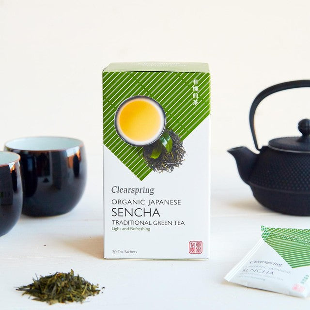 Clearspring Japanese Sencha green tea bags - British product