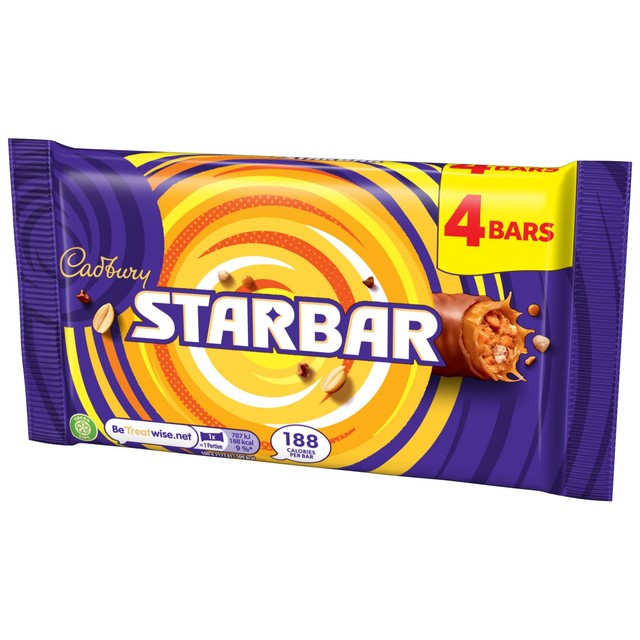 Cadbury Starbar caramel and peanut chocolate bar 148g - British product