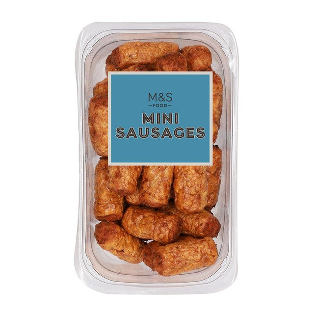 M&S mini cocktail sausages pack 300g, imported from the UK