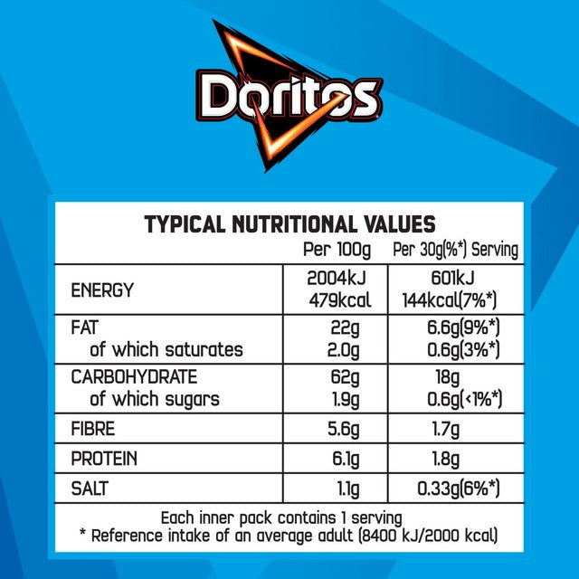 Doritos cool original tortilla chips 5 pack multipack - British product