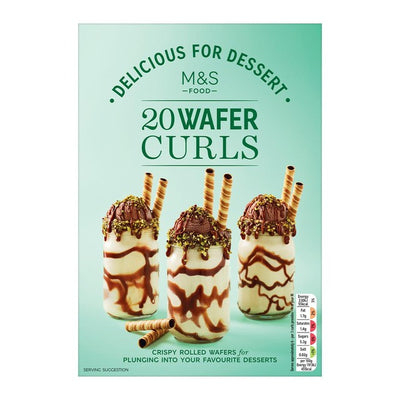 M&S 20 Curly Wafers biscuit saveur chocolat 80g