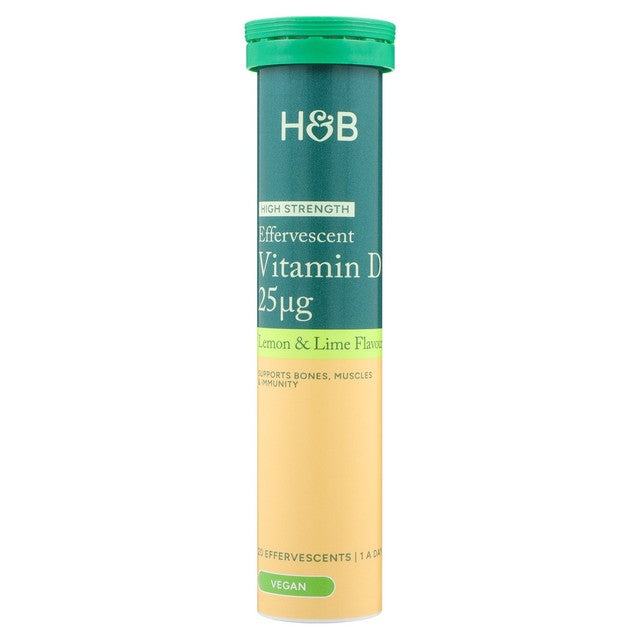 Holland & Barrett vitamin D effervescent tablets 20 pack UK version