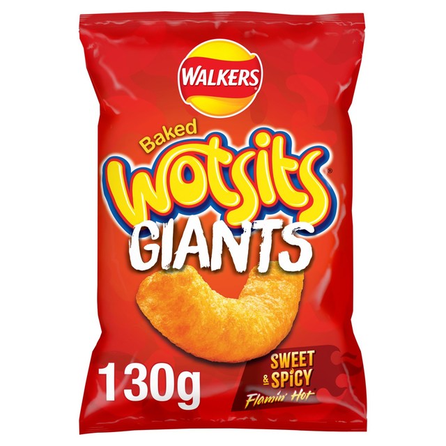Wotsits Giants Sweet & Spicy baked corn puffs 130g (British brand)