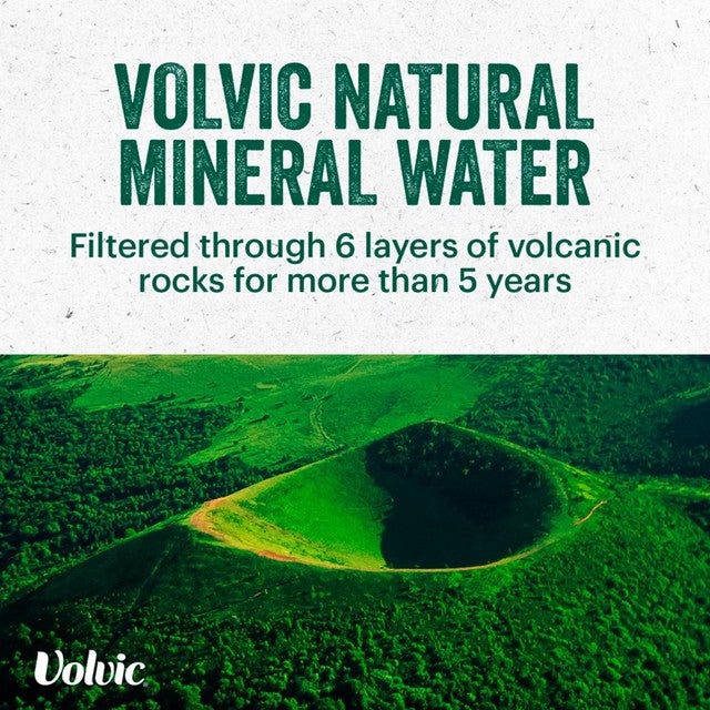 Volvic still mineral water (British brand)
