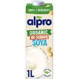 Alpro Organic Soya No Sugars Dairy Free Drink 1L - British product
