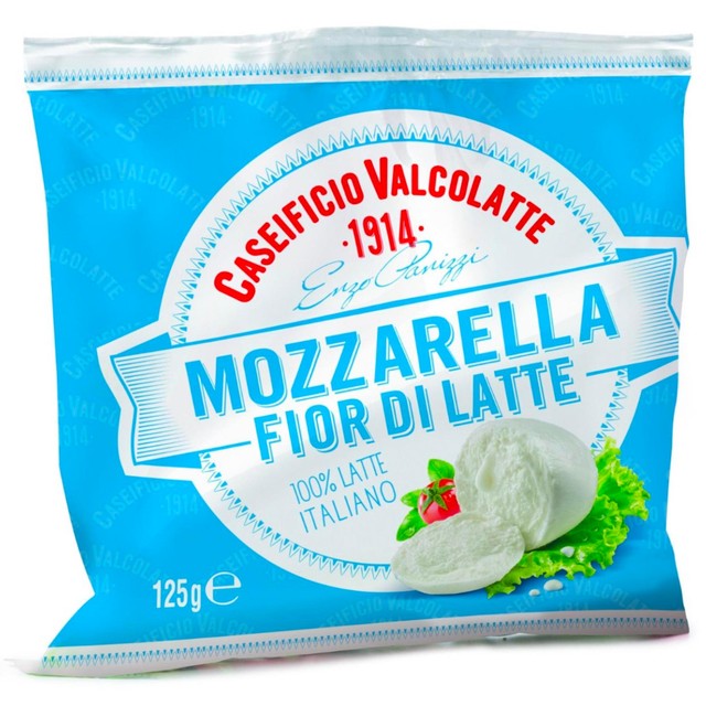 Valcolatte Fior Di Latte mozzarella cheese 125g (British brand)