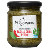 Mr Organic Basil & Chilli Pesto 190g, imported from the UK