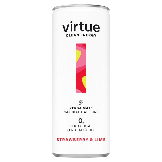 Virtue energy drink strawberry and lime 250ml (British brand)