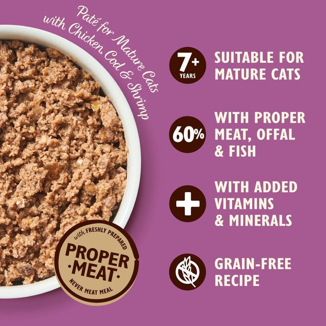 Lily's Kitchen mature cat food pate 85g, UK version