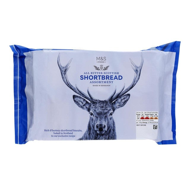 M&S Scottish all butter shortbread assortment 450g, imported from the UK