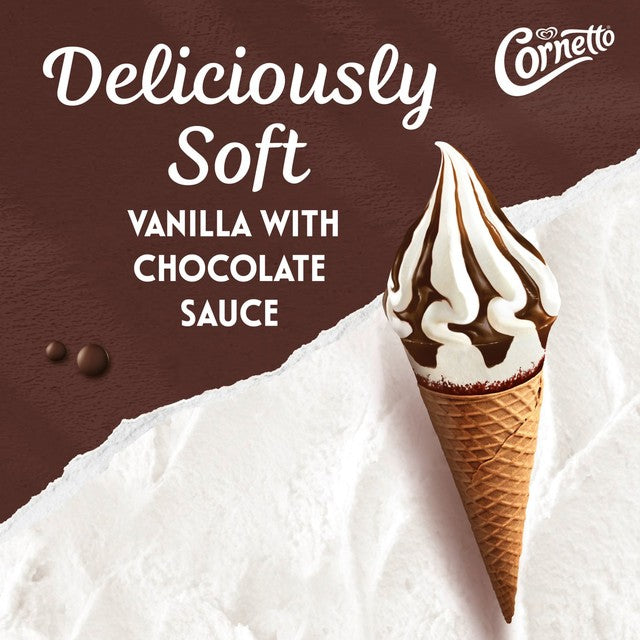 Wall's Cornetto Soft Chocolatey ice cream cones 4 x 140ml - British product
