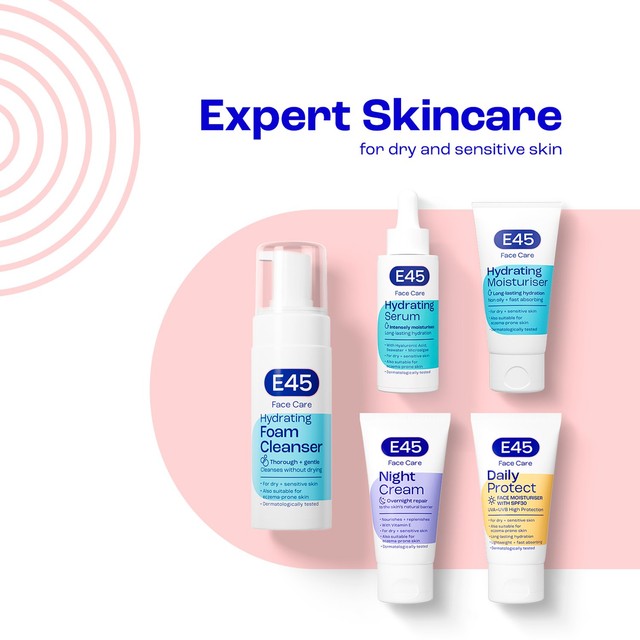 E45 Foaming Face Cleanser for Dry and Sensitive Skin 150ml - British product