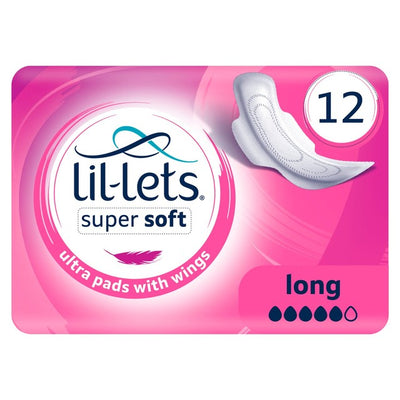 Lil-Lets Soft Pads Long Sanitary Towels 12 Pack