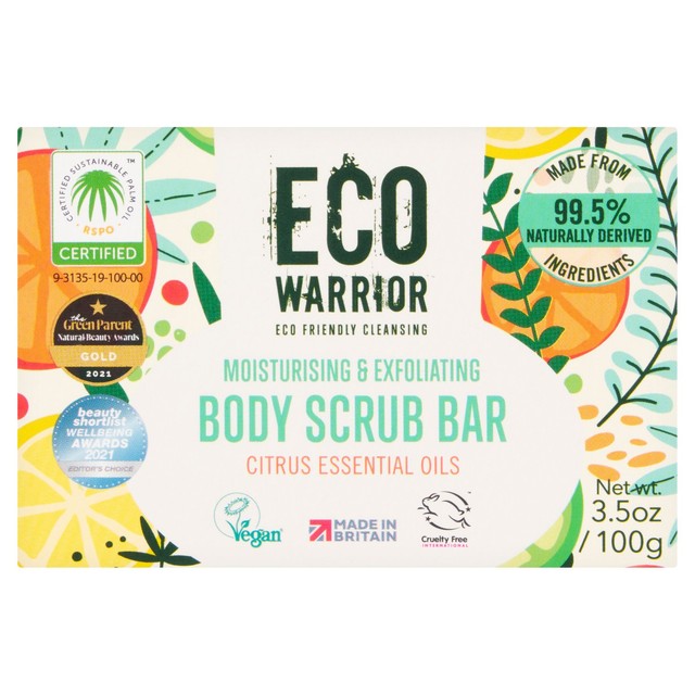 Little Soap Company Eco Warrior Body Scrub Bar 100g - British product