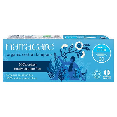 Natracare Organic Non-Applicator Tampons Super 20 Pack