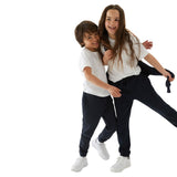 M&S kids cotton-rich joggers navy 7-8 years, imported from the UK