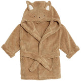 M&S cotton towelling hooded robe camel 18-36 months, imported from the UK