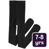 M&S Girls School Tights Black 7-8 Years, imported from the UK
