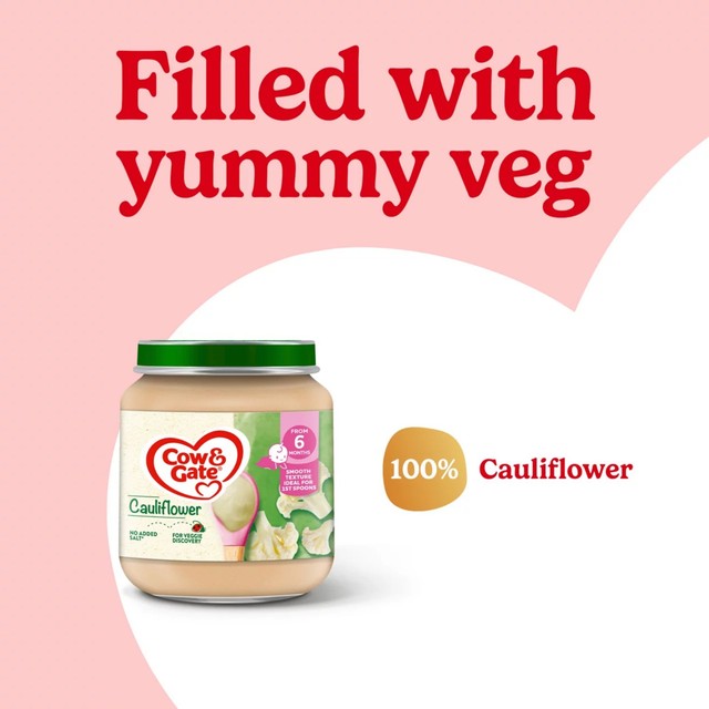 Cow & Gate cauliflower baby food jar 125g - British product