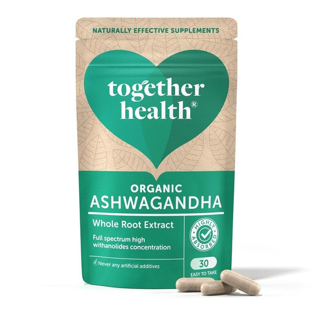 Together Health Organic Ashwagandha capsules 30 count (British brand)