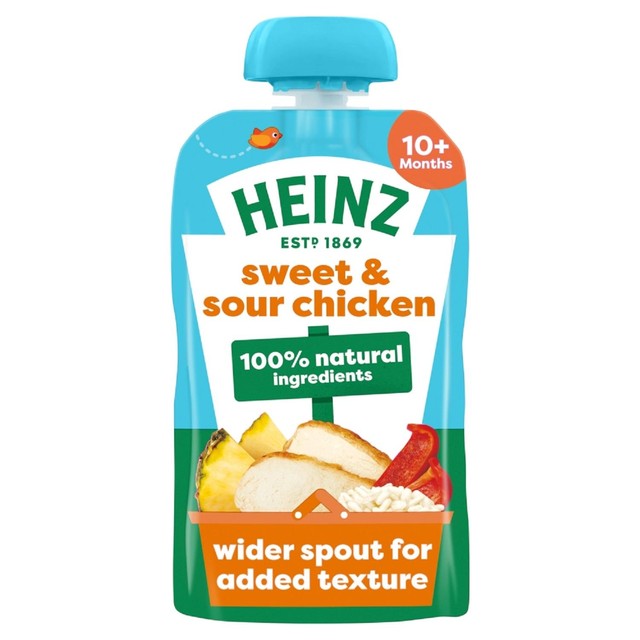 Heinz Sweet & Sour Chicken baby food pouch 180g, UK version