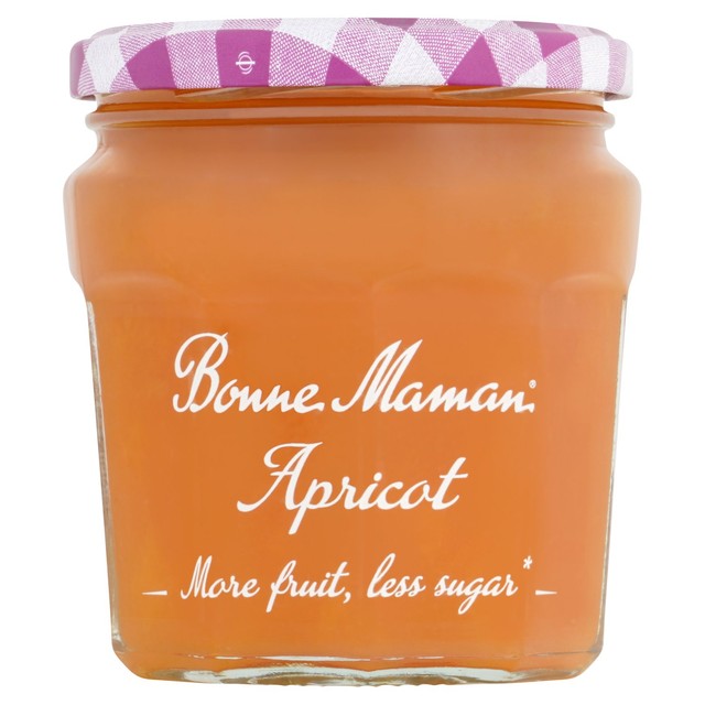 Bonne Maman apricot intense reduced sugar jam 335g - British product