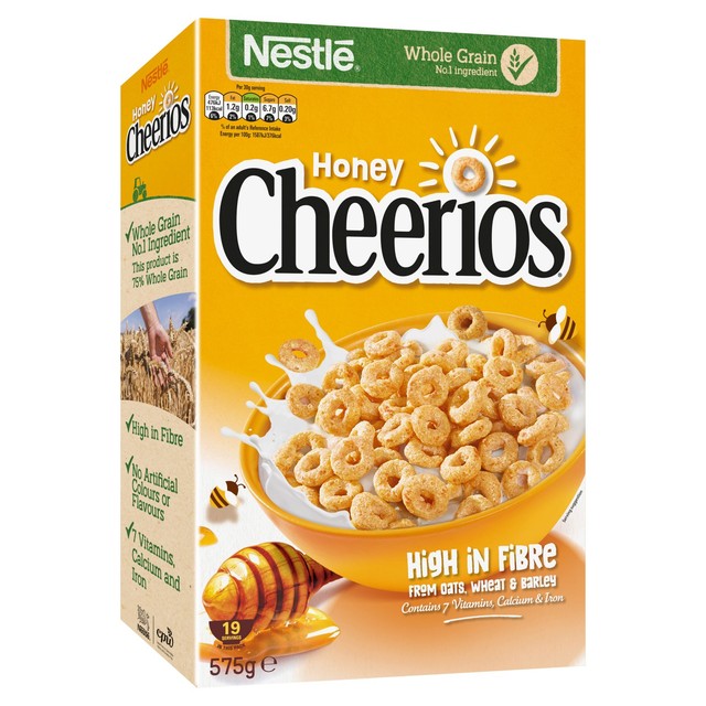 Nestle Cheerios Honey multigrain cereal 575g - British product
