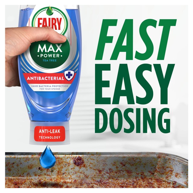 Fairy Max Power Antibacterial washing up liquid 730ml - British product