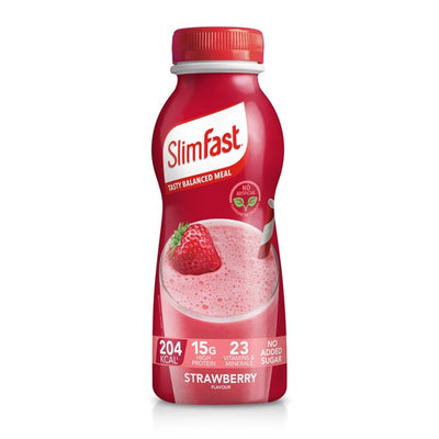 Slim-Fast Summer Strawberry Milkshake Ready-to-Drink Meal Replacement 325ml