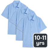 M&S boys regular fit school shirt 3 pack 10-11 Y, imported from the UK