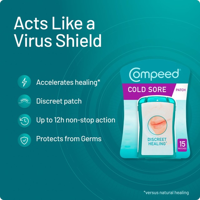 Compeed invisible cold sore patches 15 pack - British product