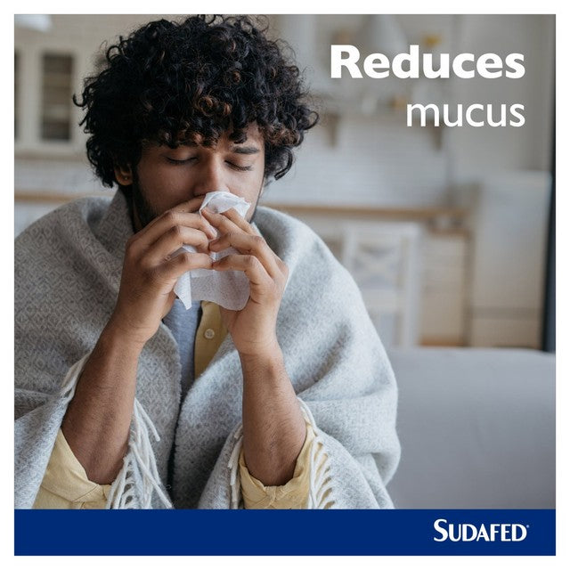 Sudafed Mucus Relief Triple Action Cold & Flu Tablets 16 tablets (British brand)