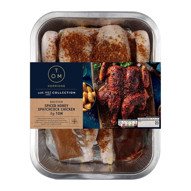M&S spiced honey spatchcock chicken 1.61kg, imported from the UK