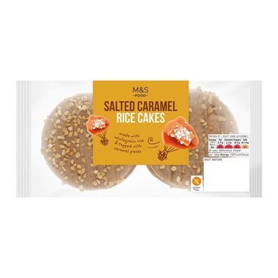 M&S Salt karamell ris kaker hvit sjokolade belagt fullkorn 114g