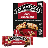 Dark Chocolate with Cranberries and Macadamias Fruit and Nut Cereal Bars 3 x 40g