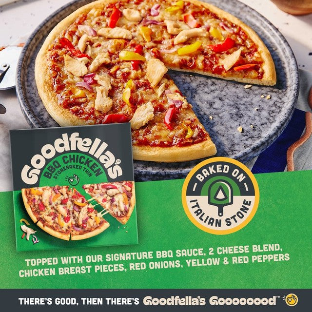 Goodfella's BBQ chicken frozen pizza 385g, UK version