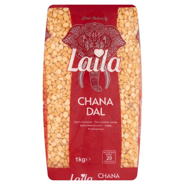 Laila Chana Dal split chickpeas 1kg, UK version