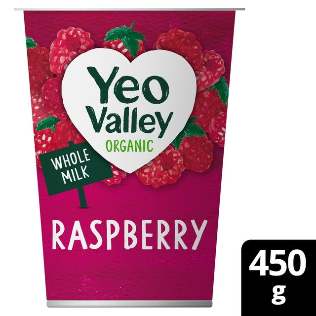 Yeo Valley organic raspberry yogurt 450g (British brand)