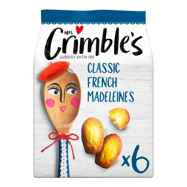 Mrs Crimble's Gluten Free French madeleines 180g, imported from the UK