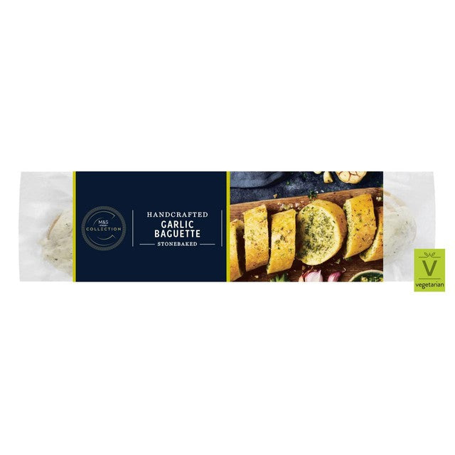 M&S Collection Garlic Baguette 245g, imported from the UK