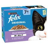 Felix Senior cat food mixed jelly selection 12x85g - British product