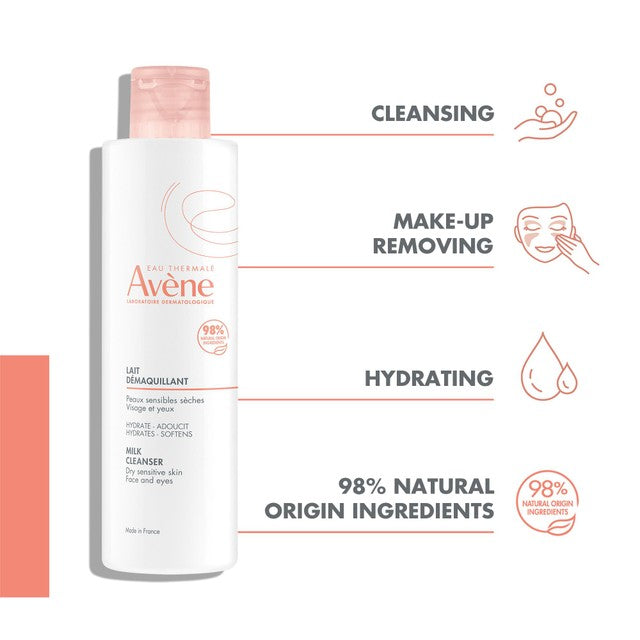 Avène gentle milk cleanser for dry skin 200ml - British product