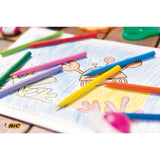 BIC Kids Plastidecor crayons assorted colours 12 pack - British product