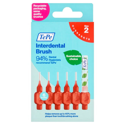 TePe Interdental Brush 0.5mm Oral Care Pack of 6