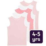 M&S girls heart print cotton vests 4-5 years, imported from the UK